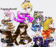 manga pic of Zyta (Tatooine), Nagareboshi (Shooting Star), Shikuku (Ralltir), Kirana (Omwat), Priire (Asteroid), Chakra (Chibi Dathomir), Xarae (Iridonia), Yukiko (Hoth), Mara/Hisui (Vjun), Ryo (Mimban), Audra (Alderaan), Nom (Dathomir) and Koumi (Kessel) - edited by Kirana (Omwat)   (108238 bytes)